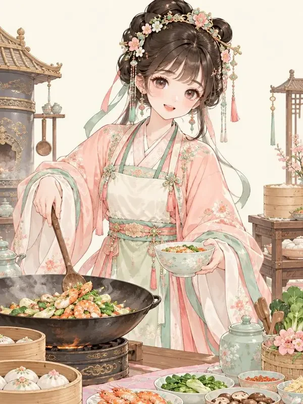 《古风小厨娘》短剧封面海报 - AI免费看